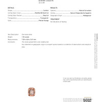 1.54 Ct. Padparadscha Sapphire from Madagascar Scan Report