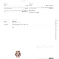 3.59 Ct. Padparadscha Sapphire from Madagascar Scan Report
