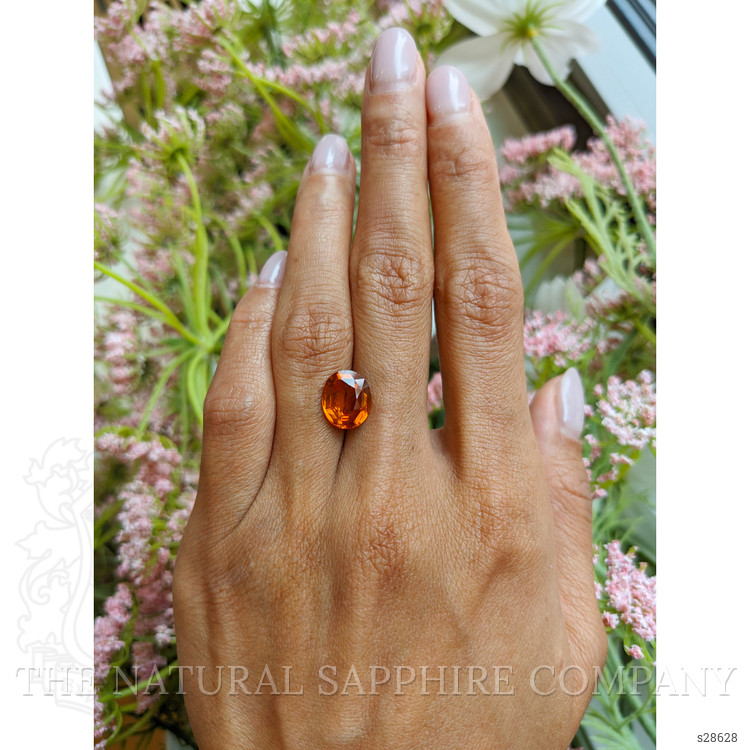 4.06 Ct. Orange Sapphire from Ceylon (Sri Lanka)