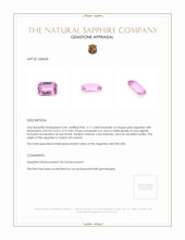 2.11 Ct. Pink Sapphire from Ceylon (Sri Lanka) Appraisal