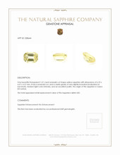 1.01 Ct. Yellow Sapphire from Ceylon (Sri Lanka) Appraisal
