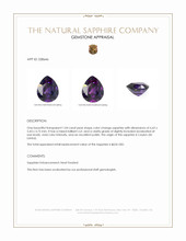 1.04 Ct. Color Change Sapphire from Ceylon (Sri Lanka) Appraisal
