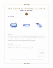 1.07 Ct. Blue Sapphire from Ceylon (Sri Lanka) Appraisal