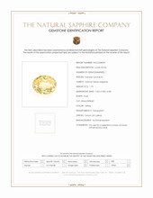 1.70 Ct. Yellow Sapphire from Ceylon (Sri Lanka) Scan Report