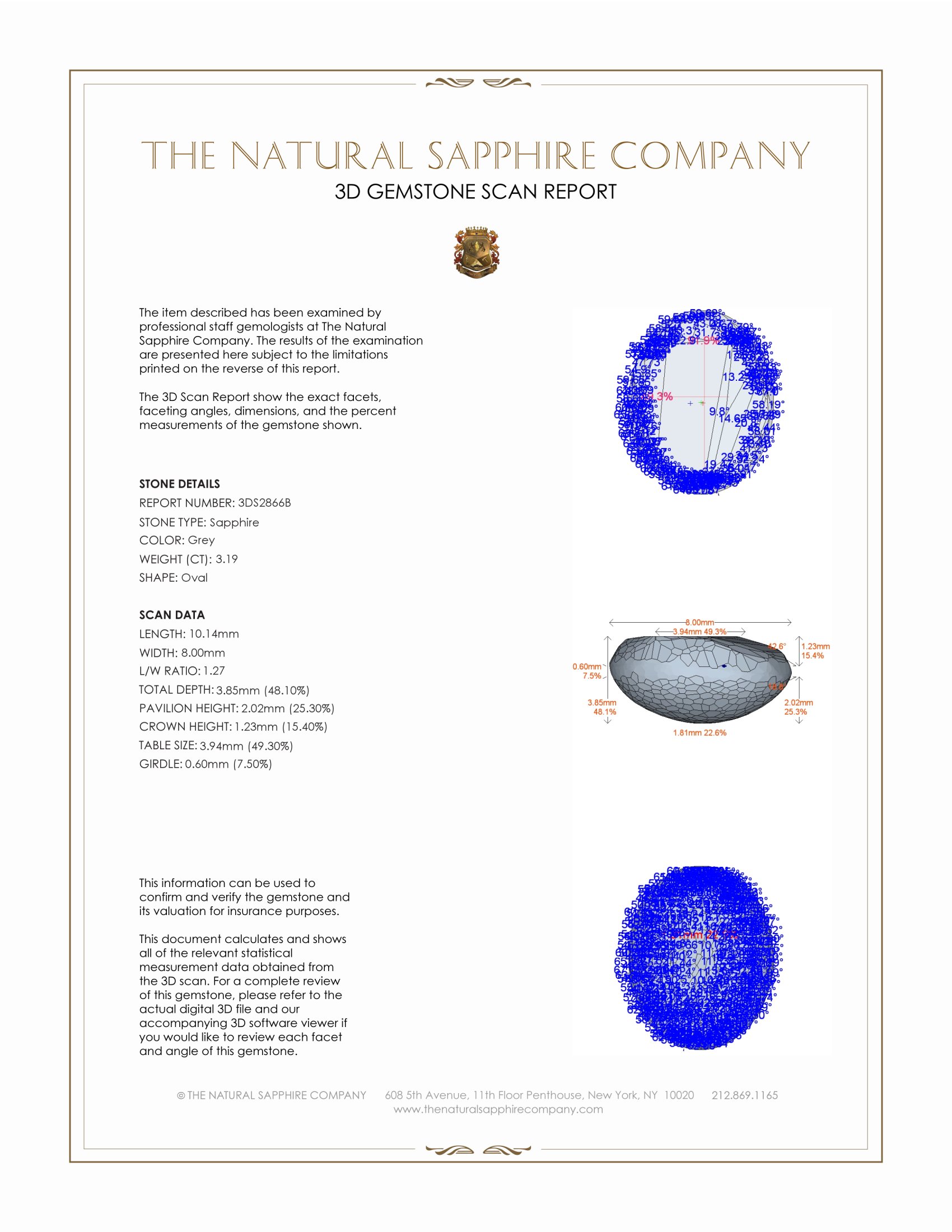 3.19 Ct. Grey Star Sapphire from Ceylon (Sri Lanka)