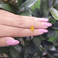 1.66 Ct. Orangish Yellow Sapphire from Ceylon (Sri Lanka) Life Style