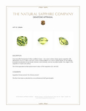 1.46 Ct. Green Sapphire from Ceylon (Sri Lanka) Appraisal