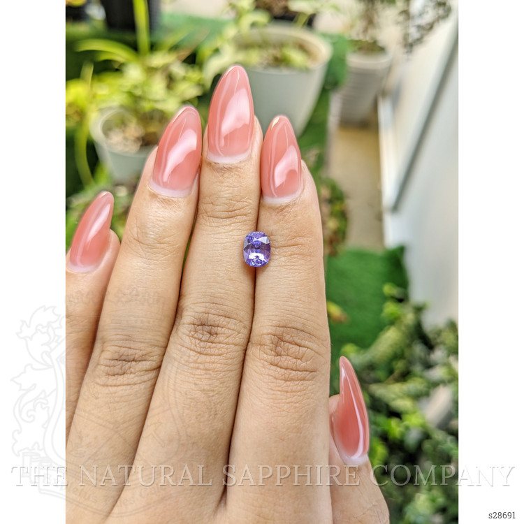 1.71 Ct. Purple Sapphire from Ceylon (Sri Lanka)