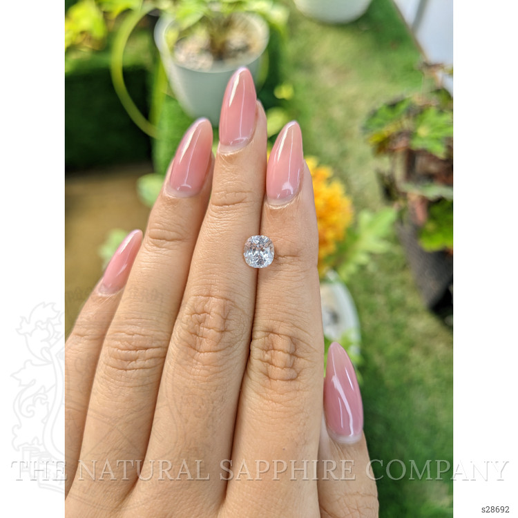 1.68 Ct. White Sapphire from Ceylon (Sri Lanka)