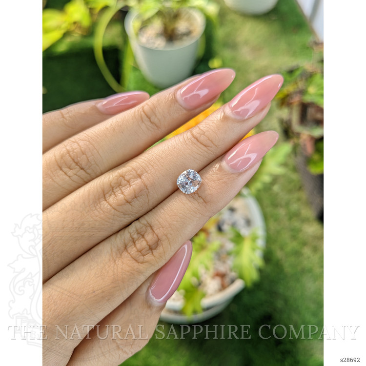 1.68 Ct. White Sapphire from Ceylon (Sri Lanka)