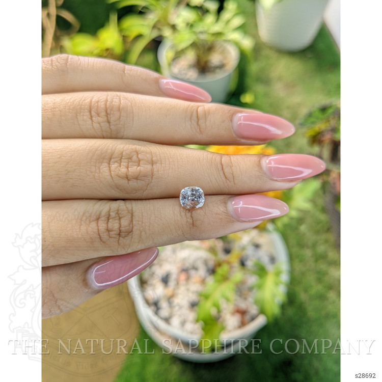 1.68 Ct. White Sapphire from Ceylon (Sri Lanka)