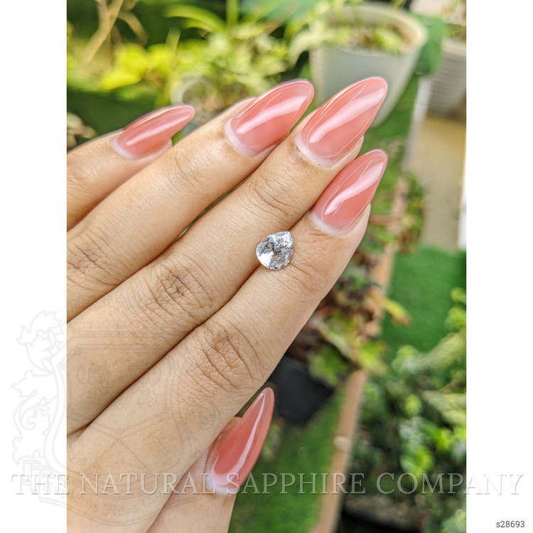 1.53 Ct. White Sapphire from Ceylon (Sri Lanka)