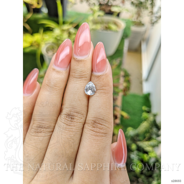 1.53 Ct. White Sapphire from Ceylon (Sri Lanka)