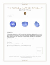 6.53 Ct. Blue Star Sapphire from Ceylon (Sri Lanka) Appraisal