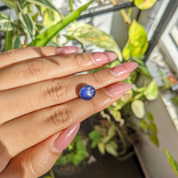 6.53 Ct. Blue Star Sapphire from Ceylon (Sri Lanka) Life Style
