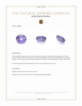 14.54 Ct. Purple Star Sapphire from Ceylon (Sri Lanka) Appraisal