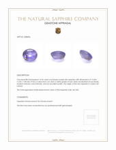 14.54 Ct. Purple Star Sapphire from Ceylon (Sri Lanka) Appraisal
