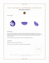 1.04 Ct. Violet Sapphire from Ceylon (Sri Lanka) Appraisal