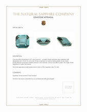 4.07 Ct. Greenish Blue Sapphire from Ceylon (Sri Lanka) Appraisal
