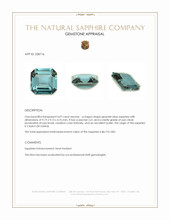 4.07 Ct. Greenish Blue Sapphire from Ceylon (Sri Lanka) Appraisal