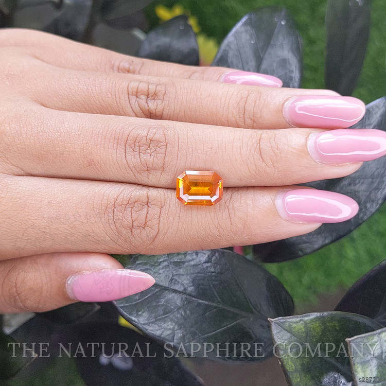 4.21 Ct. Orange Sapphire from Ceylon (Sri Lanka)