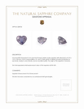 2.24 Ct. Pinkish Purple Sapphire from Tanzania Appraisal