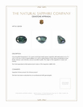 1.25 Ct. Bluish Green Sapphire from Ceylon (Sri Lanka) Appraisal