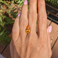 5.18 Ct. Yellowish Orange Sapphire from Ceylon (Sri Lanka) Life Style
