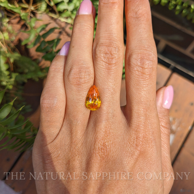 5.18 Ct. Yellowish Orange Sapphire from Ceylon (Sri Lanka)