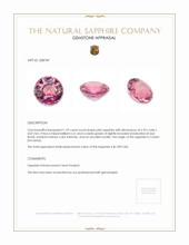 1.59 Ct. Pink Sapphire from Ceylon (Sri Lanka) Appraisal