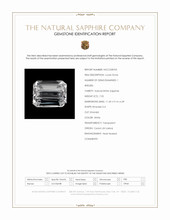 7.55 Ct. White Sapphire from Ceylon (Sri Lanka) Scan Report