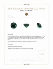 6.03 Ct. Bluish Green Sapphire from Ceylon (Sri Lanka) Appraisal