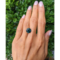 6.03 Ct. Bluish Green Sapphire from Ceylon (Sri Lanka) Life Style