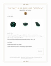 6.58 Ct. Bluish Green Sapphire from Ethiopia Appraisal
