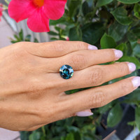 6.58 Ct. Bluish Green Sapphire from Ethiopia Life Style