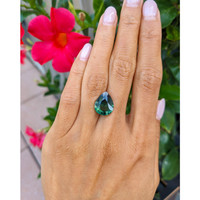 7.12 Ct. Green Sapphire from Madagascar Life Style