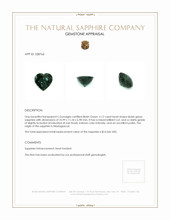 6.11 Ct. Bluish Green Sapphire from Madagascar Appraisal