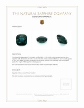 11.04 Ct. Greenish Blue Sapphire from Madagascar Appraisal