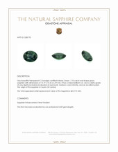 7.10 Ct. Green Sapphire from Ceylon (Sri Lanka) Appraisal