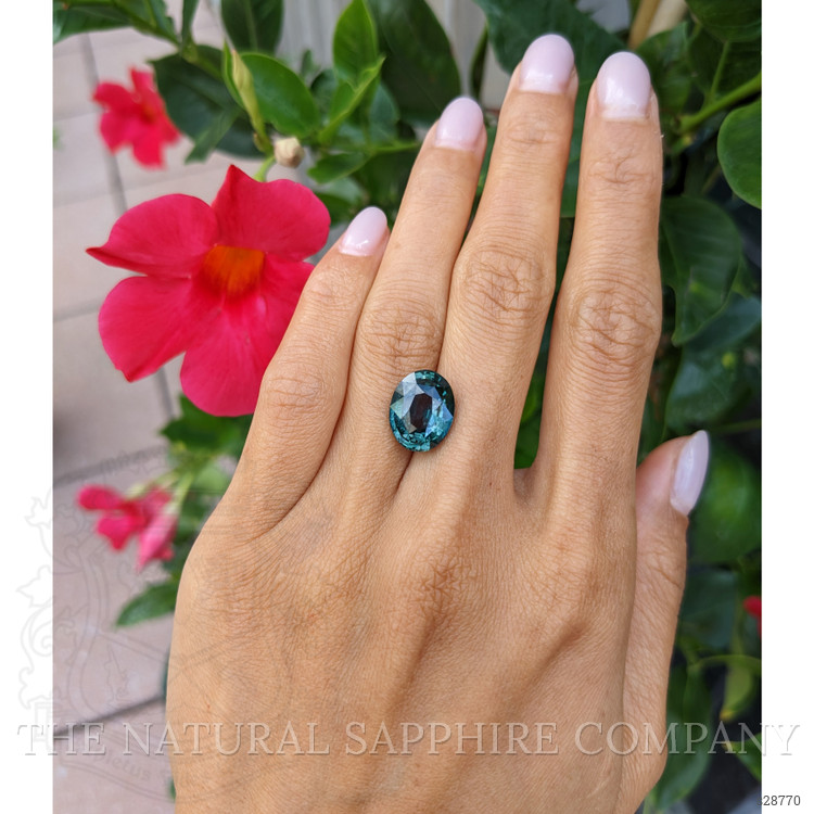 7.10 Ct. Green Sapphire from Ceylon (Sri Lanka)