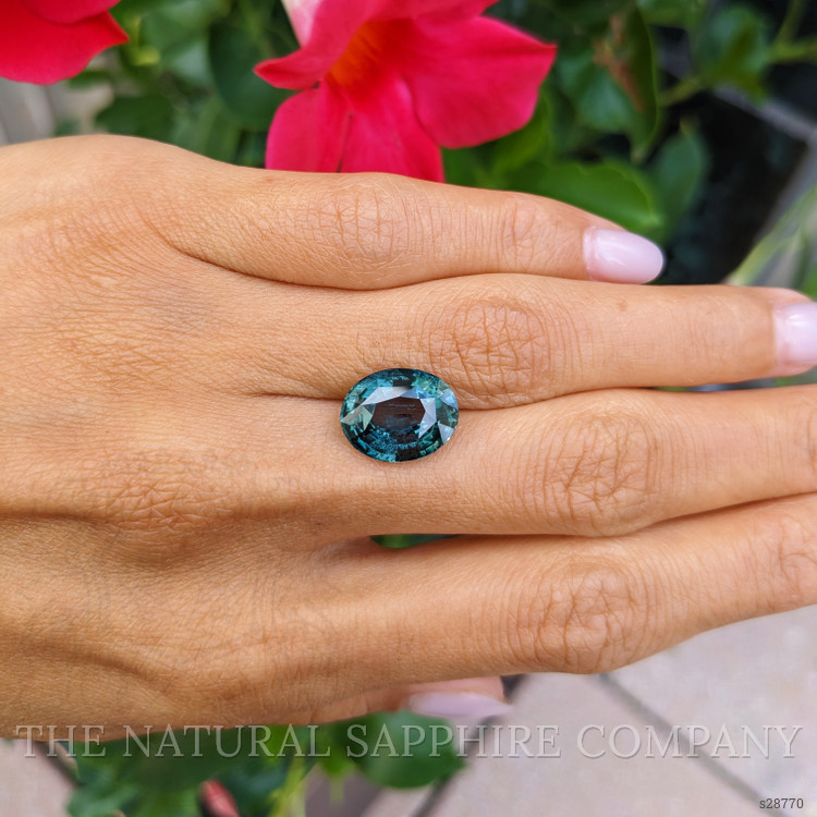 7.10 Ct. Green Sapphire from Ceylon (Sri Lanka)