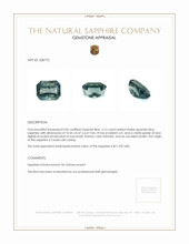 6.13 Ct. Greenish Blue Sapphire from Ceylon (Sri Lanka) Appraisal