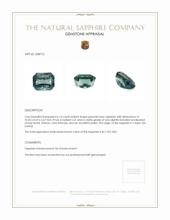 6.14 Ct. Greenish Blue Sapphire from Ceylon (Sri Lanka) Appraisal