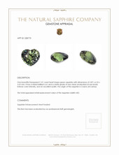 1.01 Ct. Green Sapphire from Ceylon (Sri Lanka) Appraisal