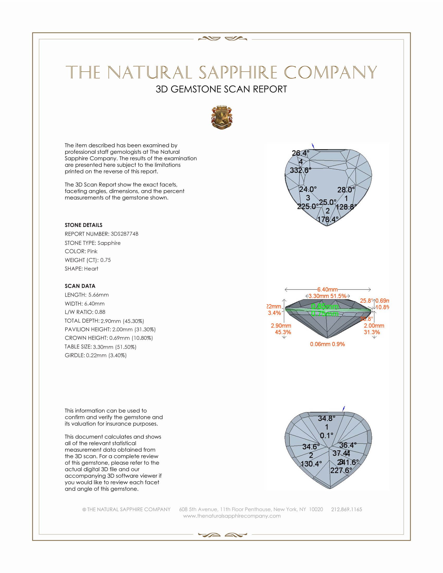0.75 Ct. Pink Sapphire from Ceylon (Sri Lanka)
