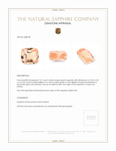 1.01 Ct. Peach Sapphire from Ceylon (Sri Lanka) Appraisal