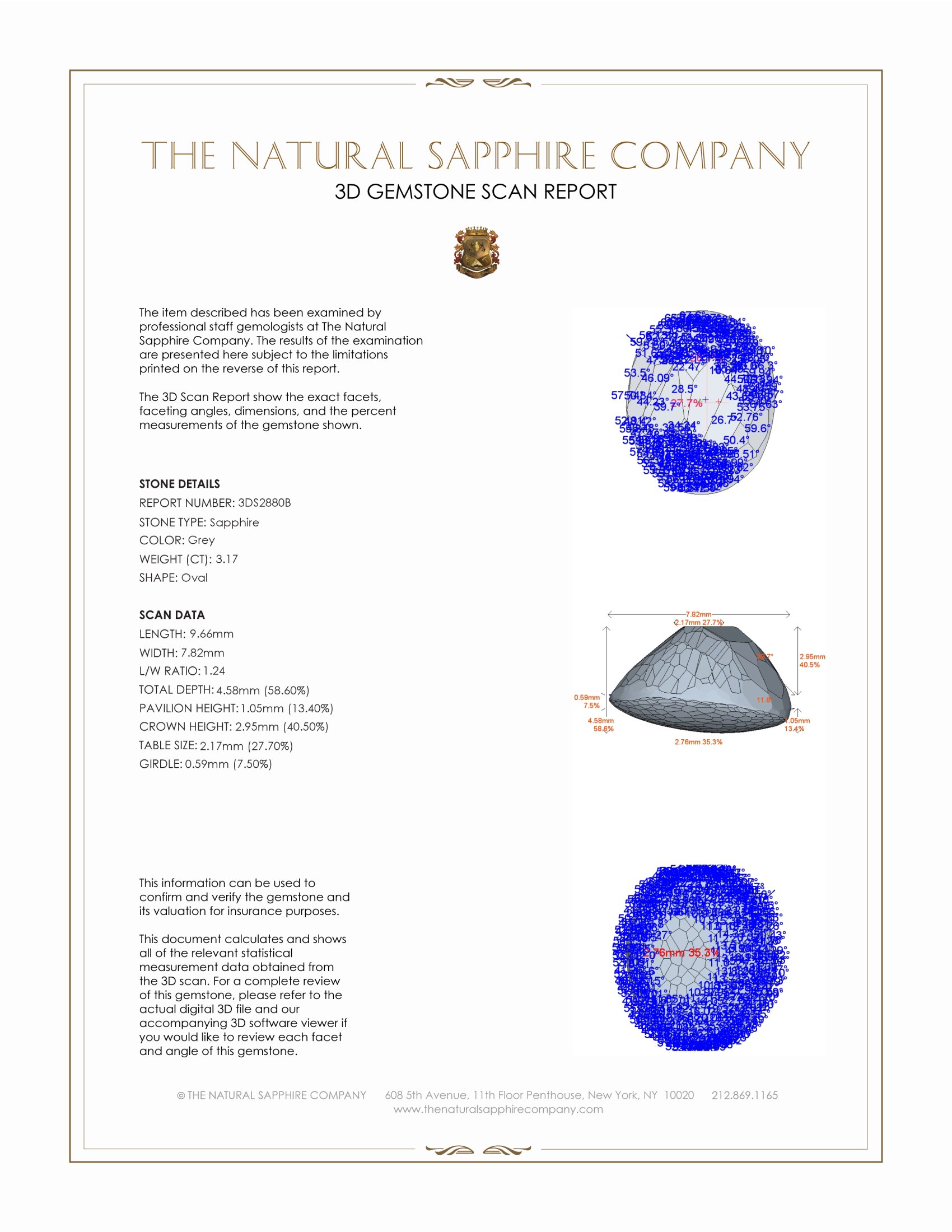 3.17 Ct. Grey Star Sapphire from Ceylon (Sri Lanka)