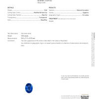 3.52 Ct. Blue Sapphire from Ceylon (Sri Lanka) Scan Report