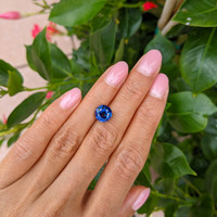 3.43 Ct. Blue Sapphire from Madagascar Life Style