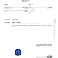 4.52 Ct. Blue Sapphire from Madagascar Scan Report